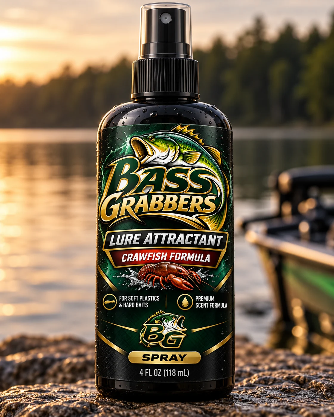 Spray lure attractant packaging concept